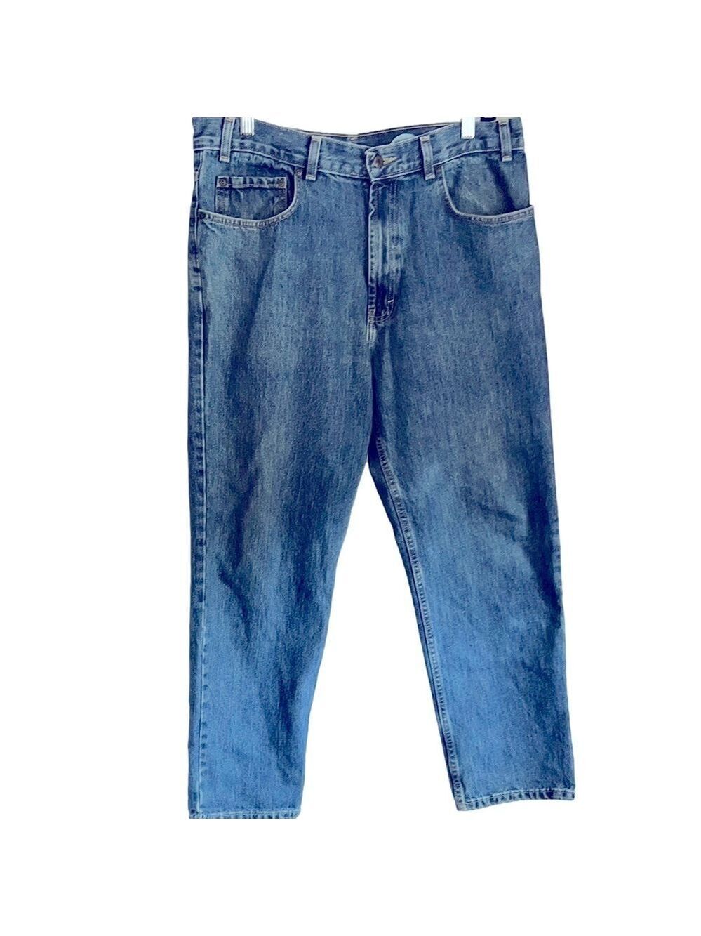 Relaxed Fit Blue Denim Jeans by Kirkland, 36X30, 100% Cotton,